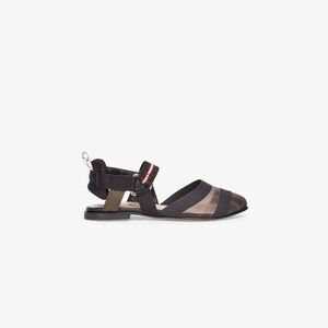 Fendi Brown/Black Mesh Ballerinas Sz. 26​​